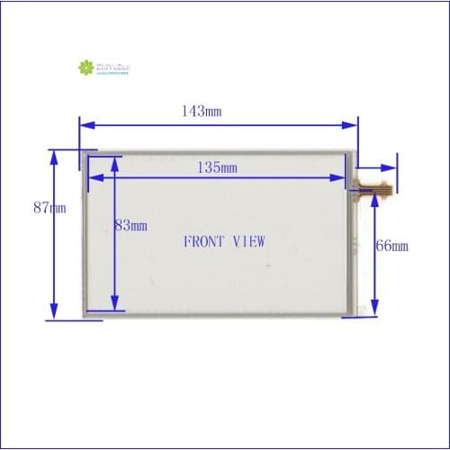 ZhiYuSun 6Inch 143mm*87mm 4Wire Resistive TouchScreen Panel Digitizer The cable is welding type this is compatible