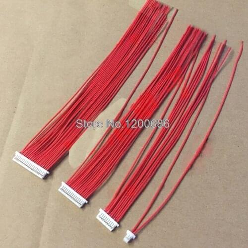 SH1.0 9Pin Male Plug Connector With Wire Cable 10 Sets Mini Micro Sh 1.0 Jst 9-Pin Connector Plug Male With 100Mm Cable