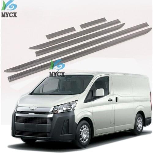 ABS Carbon Fiber Car Side Door Body Panel Moulding Trim Fits for Toyota HiAce 2019 Chromium Styling Car Cover