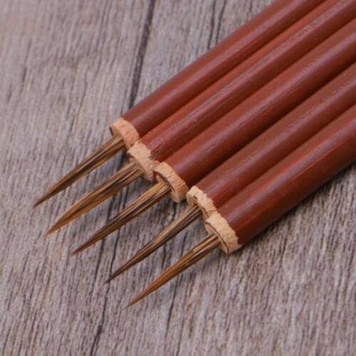 Acrylic Brushes Painting Brush Small Bamboo Pen Kit Nail Art Tool Handle Drawing 667D