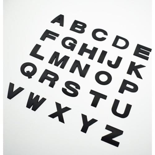Car Metal Stickers English Letters car Sticker A to Z and 0 to 9 Number Digital Car 3D word Badge Logo Automobile Stickers style