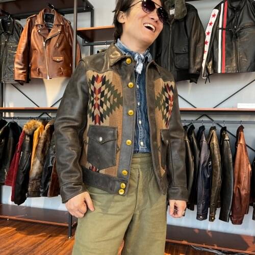 CDJ-120 Cidu Read Description! Super Quality Coat Genuine Cow Suede Leather Outerwear Cowhide Stylish Navajo Jacket