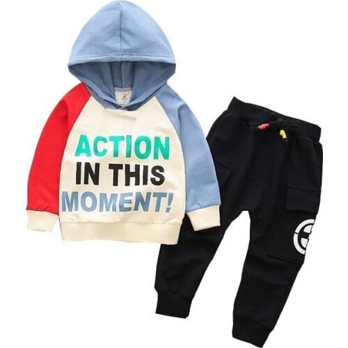 Spring Autumn Children Boys Girls Clothes Baby Cotton Hoodies Pants 2Pcs/sets Infant Sport Fashion Clothing Toddler Tracksuits