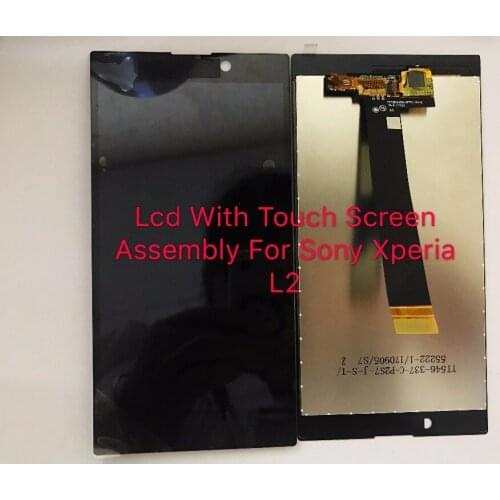 DGGROWING 10 PCS/Lot Wholesale Price Mobile Phone LCD Replacement For Sony Xperia L2 Display With Touch Screen Panel Complete
