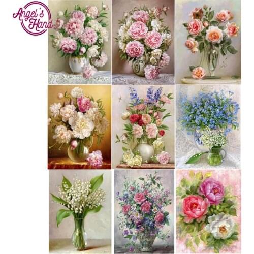 DIY 5D Diamond Painting vase Modern Home Decoration Full Square Diamond Embroidery Flowers Weeding Gifts