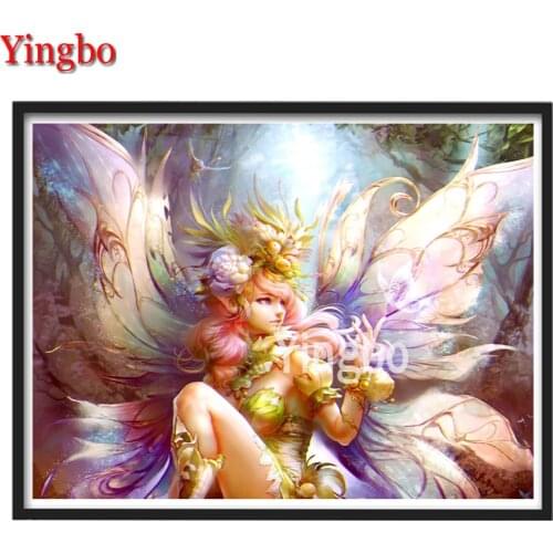 Diy Cartoon butterfly fairy Diamond painting,Mosaic Diamond picture Full Square/round 5d Puzzle Embroidery sale,Wall Mural