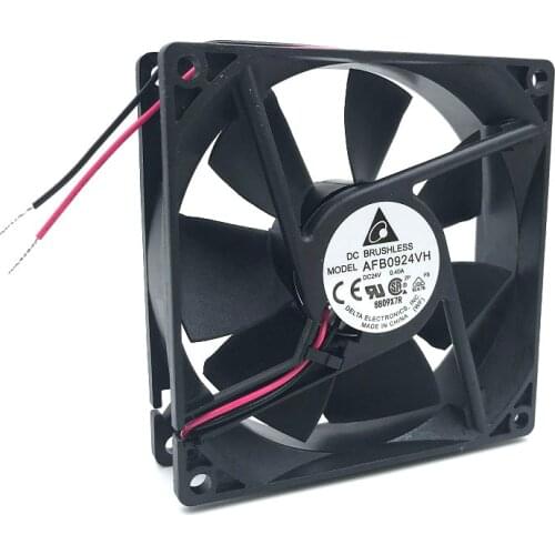 Brand New for delta AUB0924VH 9225 DCC 24V 0.40A 3800RPM 81.5CFM axial server inverter cooling fan
