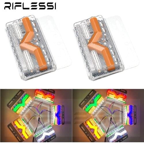 2 x Truck Trailer 24V Side Lights Lighting Turn Signal LED Lamp Boat Tractor Lorry Clearance Lights Red White Amber Blue Green