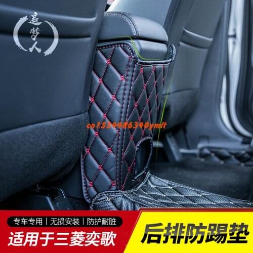 Childrens anti-dirty mat Interior Refit Armrest Box Rear Seat Kick Pad For Mitsubishi Eclipse Cross 2018 2019 Car-covers