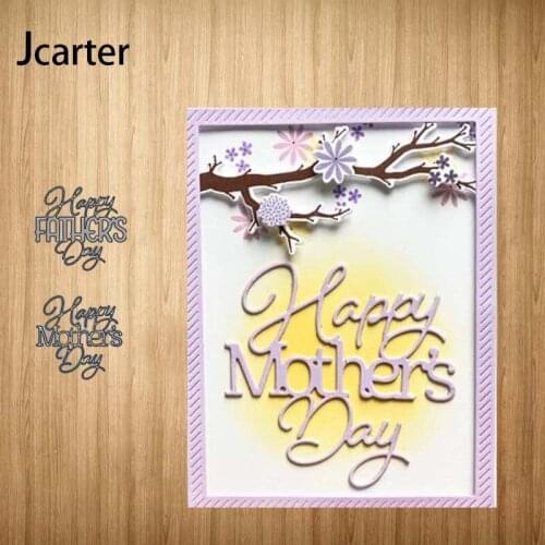 Happy Fathers Mothers Day Metal Cutting Dies Craft Stencil Scrapbooking Handmade Make Album Paper Model Punch Blade Template