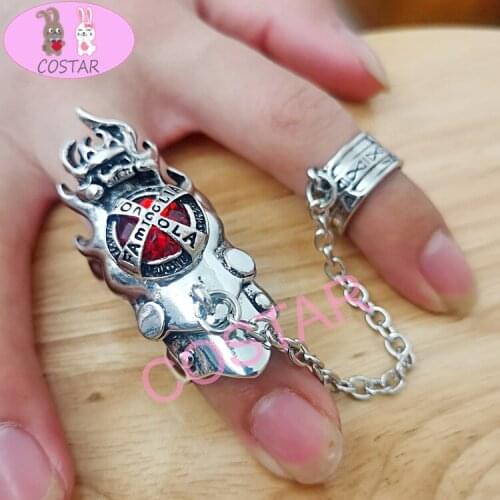 COSTAR Fashion Jewelry Ring Katekyo Hitman Reborn Ring Anime Vongola Revolving Jewelry Rings Cosplay Accessories