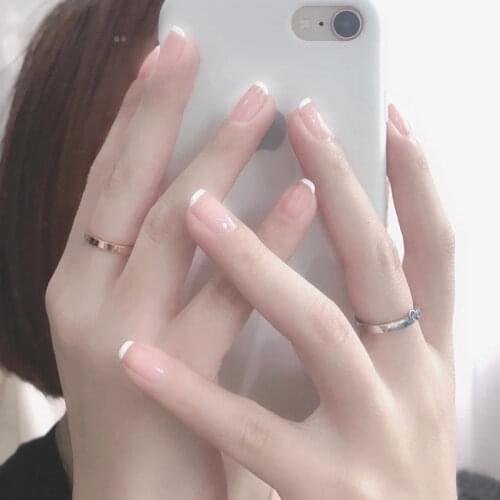 24PC French Young Girls Nail Stickers Gloss crystal Dazzles Gift Valentines Day Moving Nail Art Sticker Refraction