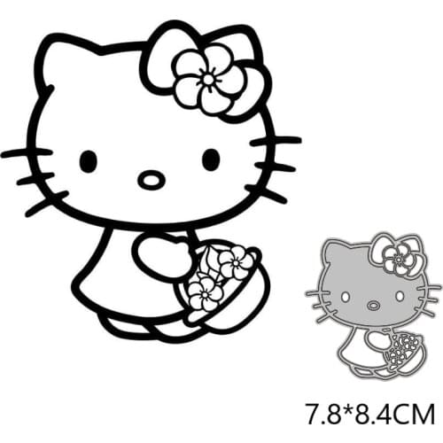 2021 Cute Cat New Metal Cutting Dies Photo Album and Planner Die Cut Scrapbooking For Crafts Card Making no Stamps