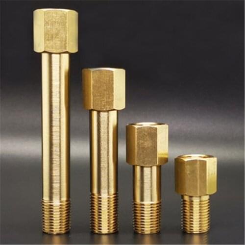 1/8" 1/4" 3/8" 1/2" BSP Male To Female Thread Brass Coupling Coupler Connector Long Nipple Pipe Fitting Adapter For Water Fuel G