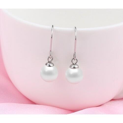 Korea Pearl Hoop Earrings Fixtures Dangle Earrings Baby Pearl Drop Earrings Children Natural Pearl Earrings Kawaii Bead Jewelry