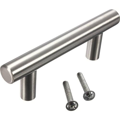 4" 6" 8" Cabinet T Bar Pull Handle Stainless Steel Furniture Hardware Drawer Knob Kitchen Cupboard Door Handles Pull Furniture