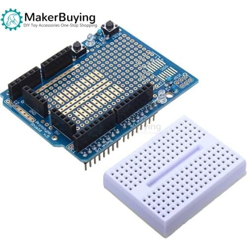 Smart Electronics UNO Proto Shield Prototype Expansion Board With SYB-170 Mini Breadboard Based For UNO ProtoShield DIY SNA198
