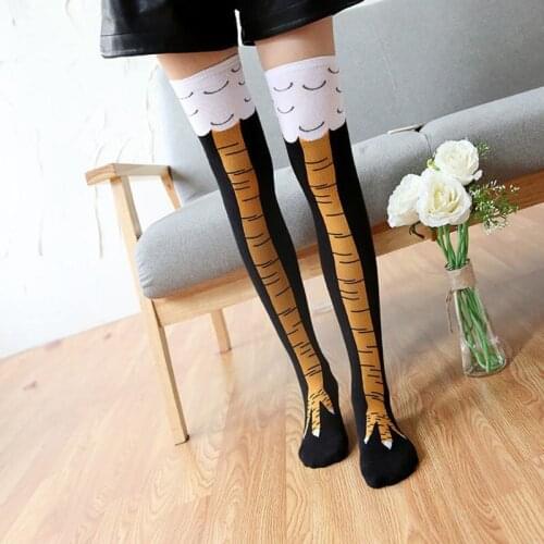 Winter Autumn Womens Socks Thigh High Sock 3D Cartoon Ainimals Cute Thin Toe Feet Ladies Creative Socksym