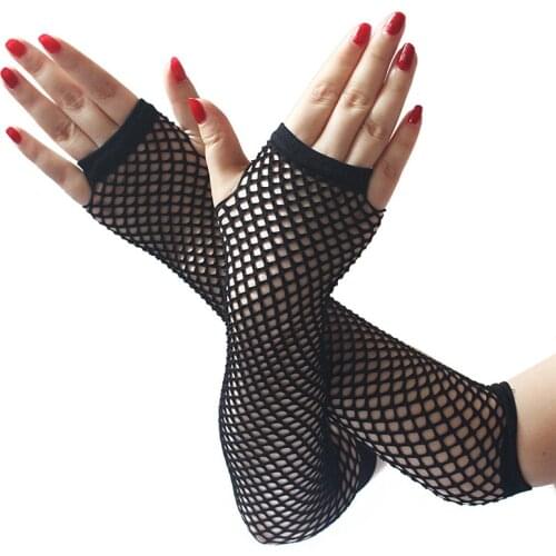 Cosplay Queen Bride Sex Costumes Accessories Womens Sexy Long Transparent Mesh Fishnet Gloves Pole Dance Erotic Toys Products