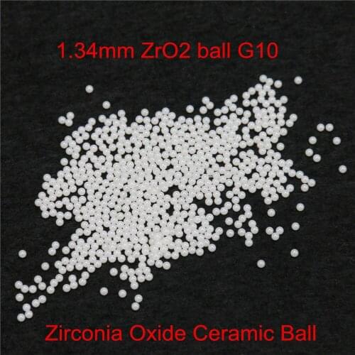 1.34mm ZrO2 Zirconia Oxide Ceramic Ball G10 for valve ball,bearing, homogenizer,sprayer,pump 1.34mm ceramic bearing ball
