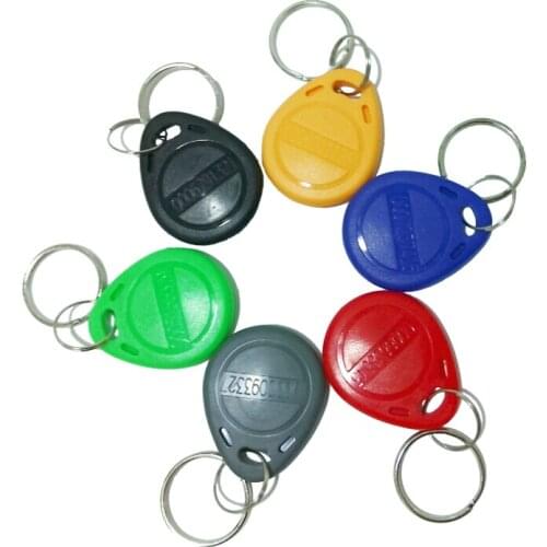 1000pcs/lot RFID Tags Token Key Fobs Rfid tag TK4100 125khz Card For Access Control 6 Color Free shipping