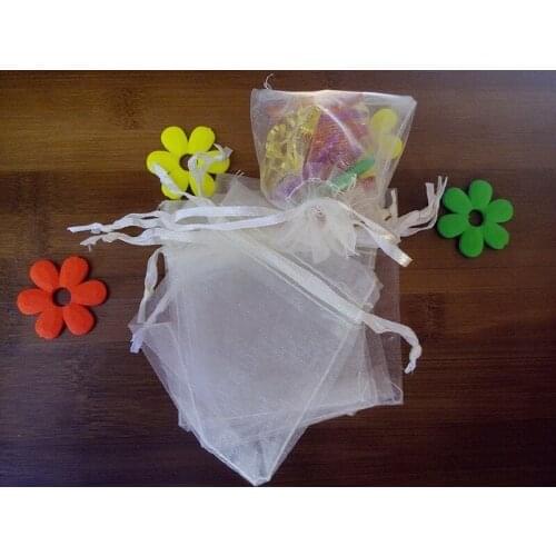 30*40cm 1000pcs Organza Bag white Drawstring bag jewelry packaging bags for tea/gift/food/candy small transparent pouch Yarn bag