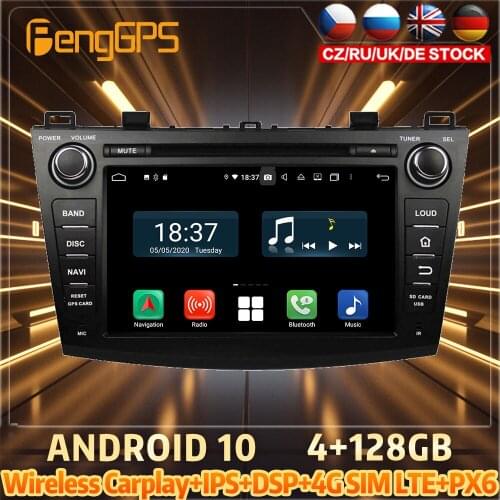 128G Android10 PX6 DSP For MAZDA 3 2009 2010 2012 Car DVD GPS Navigation Auto Radio Stereo Video Multifunction CarPlay HeadUnit