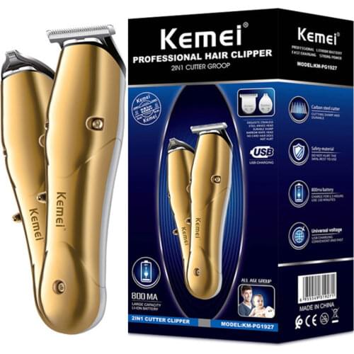 Original 2in1 all metal rechargable powerful hair trimmer electric beard hair clipper men travel or home hair cutting machine