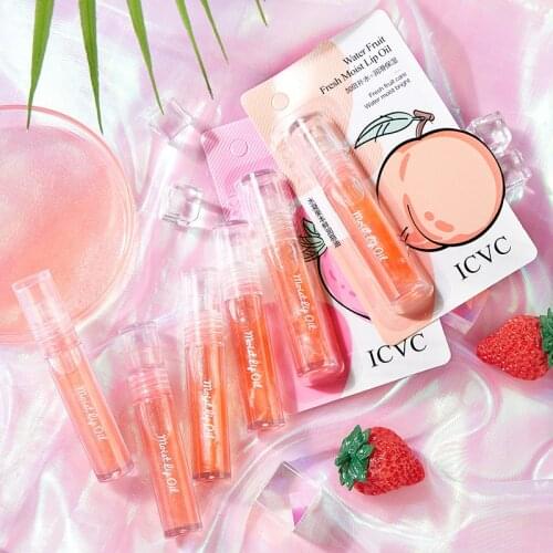 2 Smell Transparent Lip Gloss Fruity Soft Girly Waterproof Long Lasting Natural Easy To Wear Makeup Lip Gloss TSLM1