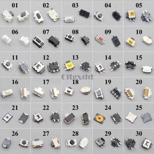 30models 150PCS Tactile Tact Switches For Samsung S4 Note3 HTC Nokia Motorola Push Button Micro Switch 2*4 3*4 3*6 3X6X3.5MM