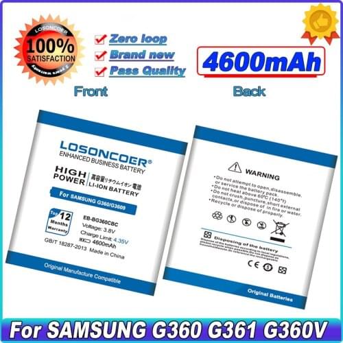 LOSONCOER 4200mAh EB-BG360CBC for Samsung Galaxy Core Prime G3608 G3606 Battery G3609 G360 J2 Win 2 Duos TV SM-G360BT