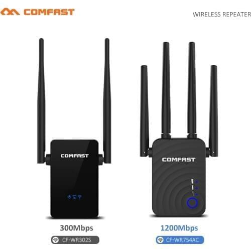 Wireless Wifi Extender Repeater300/ 1200Mbps Wi-Fi Amplifier 802.11 Long Range Wi fi Signal Booster 2.4G Wifi Repiter 5Ghz WiFi
