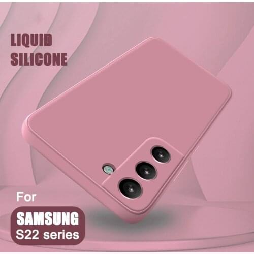 Ultra Thin Square Liquid Silicone Phone Case For Samsung S21FE S20 Plus Note 20 Ultra 10Pro 9 8 S10 Lite S9 S8 Soft Candy Cover