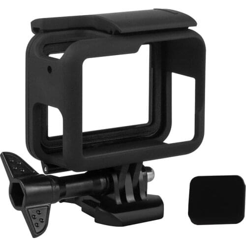 Frame Case for GoPro Hero 7/ 6/ 5/Hero (2018) Accessories Quick Pull Movable Socket Screw (Black) Lens for go pro 7 White Silver