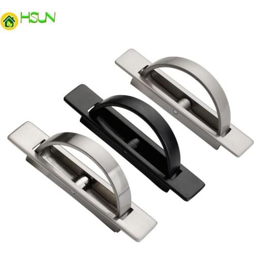 Black Tatami Hidden Cabinet Handle Zinc Alloy Furniture Handle Recessed Flush Pull Floor Cabinet Pull Silver Furniture Hardware