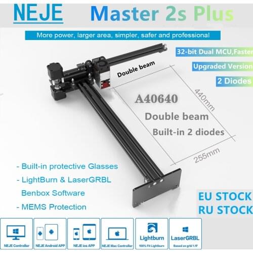 NEJE Master 2 Plus 40W CNC Large Area Professional Laser Cutting Machine Engraving Machine Lightburn Bluetooth App Control
