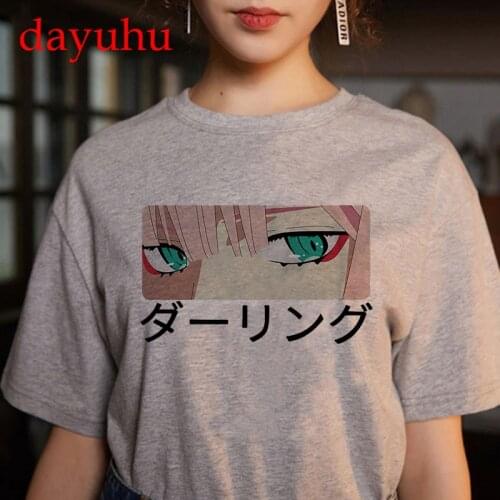 Darling In The Franxx Anime Harajuku T Shirt Men Zero TWO Aesthetic Funny Manga T-shirt Cool Anime Tshirt Hip Hop Top Tees Male