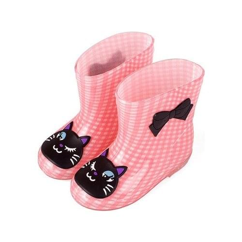Spring Autumn 24-28 Boys Rain Boots Children Animal Pattern Ankle Boots Boys Baby Toddler PVC Waterproof Kids Girls Water Shoes
