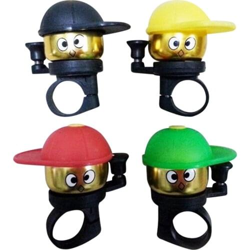 30# Kids Cute Bike Cycling Bell Mini Bell Small Boy Ring Bell Bicycle Cup Horn Bicycle Cartoon Outdoor Bell Ring Color Random
