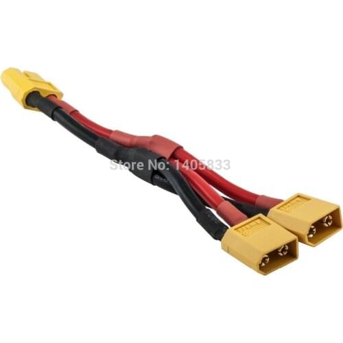 DJI Phantom RC VGE Dual RC Battery Wire Cable Harness XT60 Connector Adapter Plug Parallel Wire 10CM