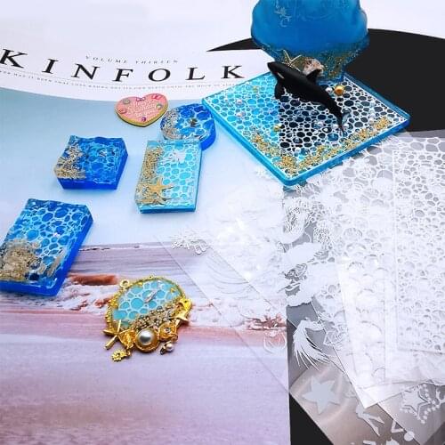 Expoxy Resin Mold Jewelry Tools Filling Material White Water Ripple Transparent For Making Jewelry DIY Resin Sticker