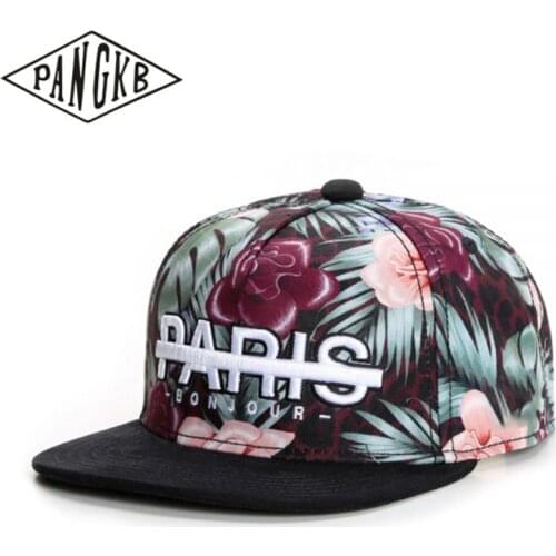 PANGKB Brand PARIS STEEZ CAP spring flowers vacation sports snapback hat for men women adult outdoor casual sun baseball cap