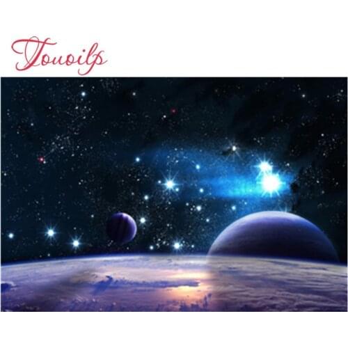 Kit de broderie en diamant 5d | Point de croix, soleil étoilé ciel étoilé, mosaïque en diamant, bricolage, peinture en diamant