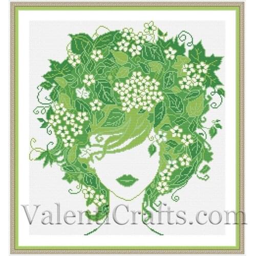 Top Supplier Embroidery Lady Spring Cross Stitch Patterns Unicorn with 100% Cotton Flosses & Free Shipping for Home Decor