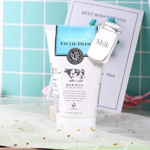 Milk Face Wash Cleanser Nourishing Cleanser Foam Moisturizing Whitening Anti-Spots Cosmetics Deep Marks Clean G1H7