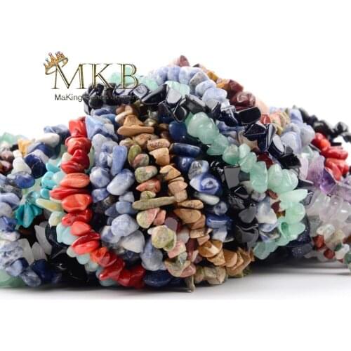 33inches Natural Stone Tiger Eye Rose Quartzs Chip Beads For Jewelry Making 5-8mm Irregular Gravel Beads Diy Bracelet Wholesale