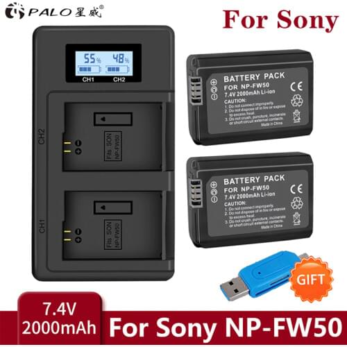 PALO NP-FW50 np-fw50 Camera Battery li-ion for Sony NEX-7 NEX-5N NEX-F3 A37 NEX-5R NEX-6 NEX-3N ILCE-QX1 A6500 RX10III
