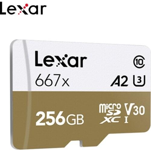 Original Lexar Professional 667x microSDXC UHS-I Micro SD Card 256GB 64GB A2 Class 10 V30 U3 UHS-I TF Card Memory Card