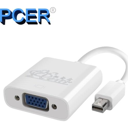 PCER Mini DisplayPort to VGA Adapter Thunderbolt 2 Converter DP Cable for MacBook Air 13 Surface Pro 4 Mini DP VGA converter