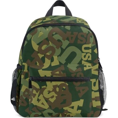 New Letter Print Children Backpacks Brand Design Girl Boys Backpack Toddler Kids Neoprene School Bags Kindergarten Cartoon Bag